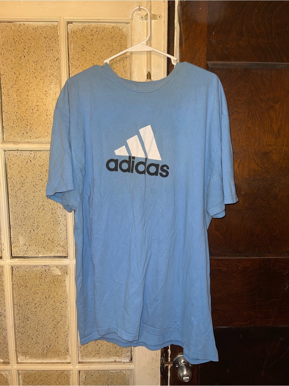 adidas Light Blue Short Sleeve Logo Tee